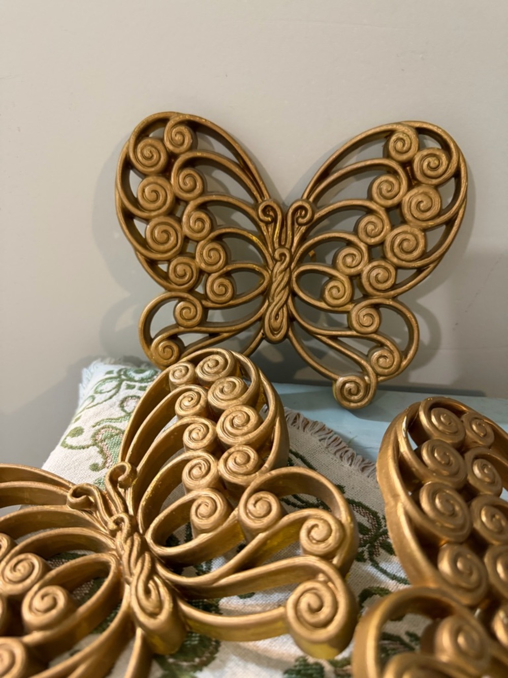 Vintage Gold Butterfly Wall Decor - Elegant Accent